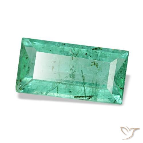 Esmeralda verde natural de 1,46 ct, baguette, VS-SI