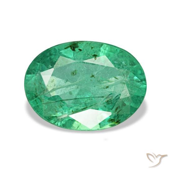 Esmeralda verde de 1,22 ct, ovalado, VS-SI