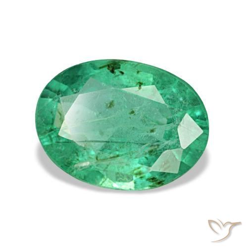 Esmeralda verde natural de 1,22 ct, corte óvalo, VS-SI