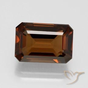 7.56ct Natural Marrón nuez enstatita, corte esmeralda, VVS