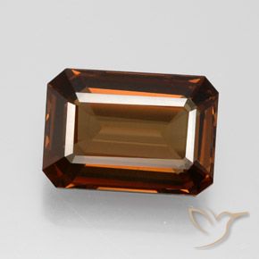 6.69ct Natural Marrón rojizo Enstatita, corte esmeralda, VVS