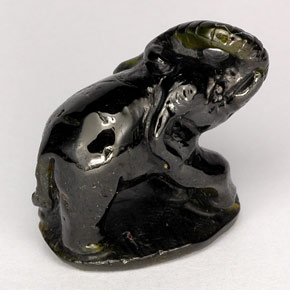 Epidota verde natural de 26,88 ct, forma elegante, opaco
