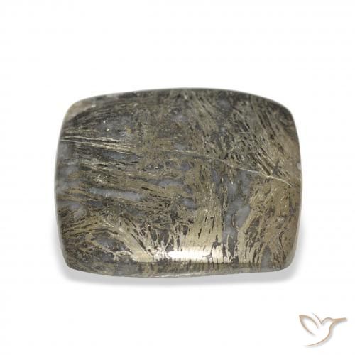 Feather Pyrite Bronce negruzco natural de 36.40 ct, Forma Cojín, Opaco