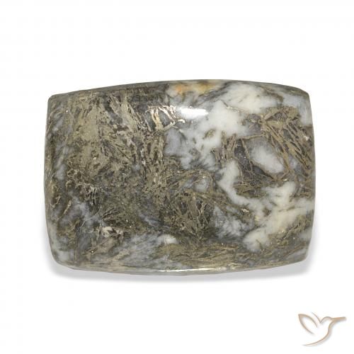 37.54ct Natural Bronce negruzco Feather Pyrite, Forma Cojín, Opaco