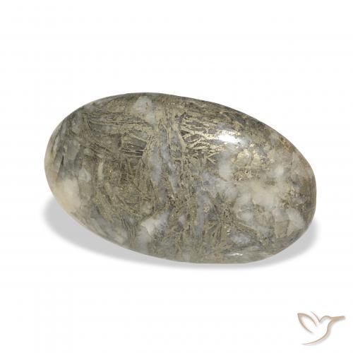 Feather Pyrite Multicolor natural de 21.25 ct, Ovalada, Opaco