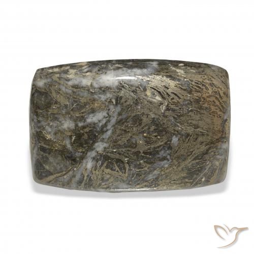 38.92ct Natural Bronce negruzco Feather Pyrite, Forma Cojín, Opaco