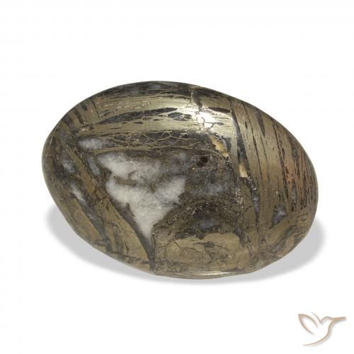 Feather Pyrite Marrón negruzco natural de 29.35 ct, Ovalada, Opaco