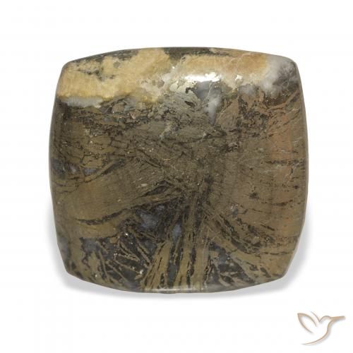 36.45ct Natural Bronce negruzco Feather Pyrite, Forma Cojín, Opaco