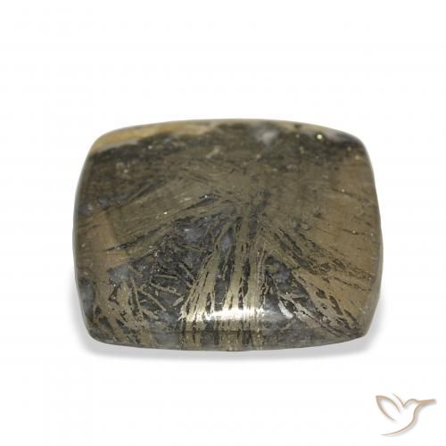 Feather Pyrite Bronce negruzco natural de 36.45 ct, Forma Cojín, Opaco