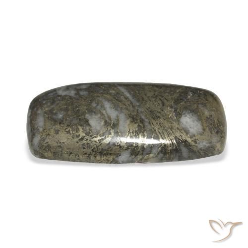 Feather Pyrite Negro con bronce natural de 35.65 ct, Forma Cojín, Opaco