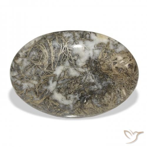 30.97ct Natural Multicolor Feather Pyrite, Ovalada, Opaco