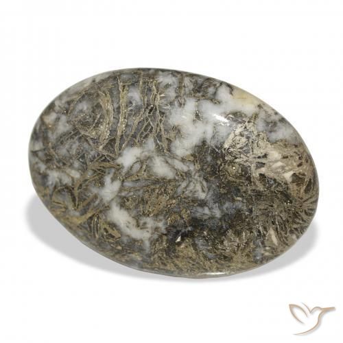 Feather Pyrite Multicolor natural de 30.97 ct, Ovalada, Opaco