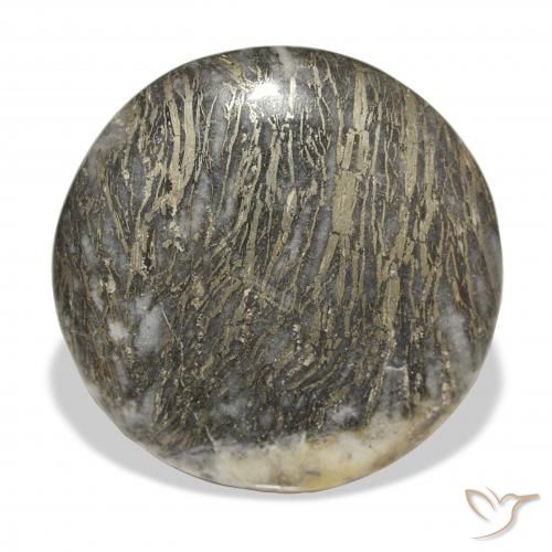 35.90ct Natural Multicolor Feather Pyrite, Redondo, Opaco