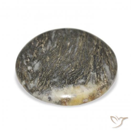 Feather Pyrite Multicolor natural de 35.90 ct, Redondo, Opaco
