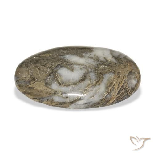 Feather Pyrite Multicolor natural de 35.51 ct, Ovalada, Opaco