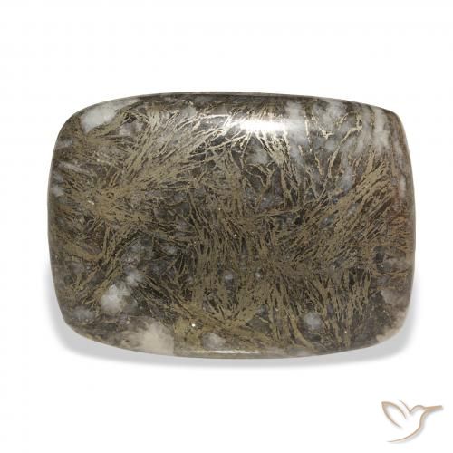 30.63ct Natural Multicolor Feather Pyrite, Forma Cojín, Opaco