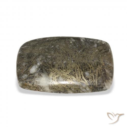 Feather Pyrite Multicolor natural de 30.63 ct, Forma Cojín, Opaco