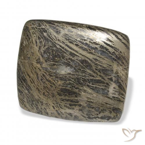 Feather Pyrite Multicolor natural de 32.15 ct, Forma Cojín, Opaco
