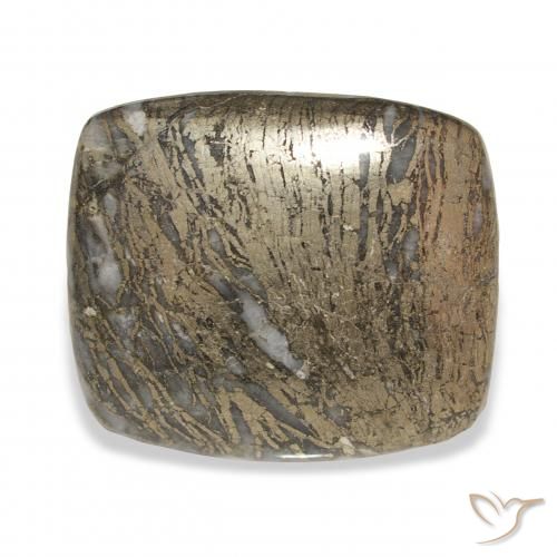 Feather Pyrite Multicolor natural de 32.54 ct, Forma Cojín, Opaco