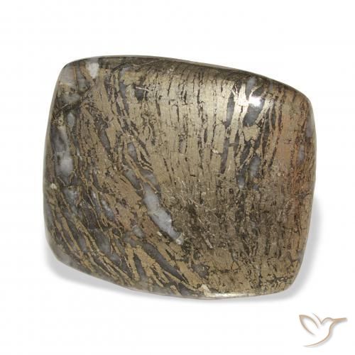 Feather Pyrite Multicolor natural de 32.54 ct, Forma Cojín, Opaco