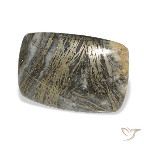 Feather Pyrite Multicolor natural de 25.34 ct, Forma Cojín, Opaco