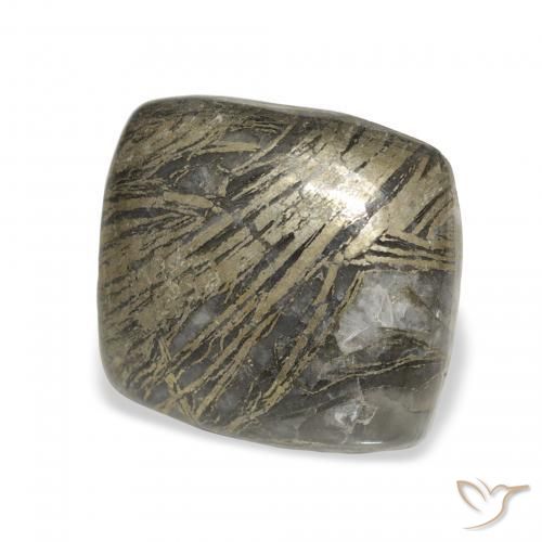 Feather Pyrite Multicolor natural de 12.76 ct, Forma Cojín, Opaco