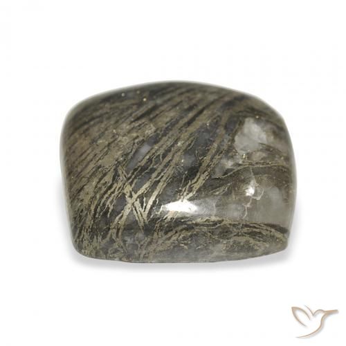 Feather Pyrite Multicolor natural de 12.76 ct, Forma Cojín, Opaco