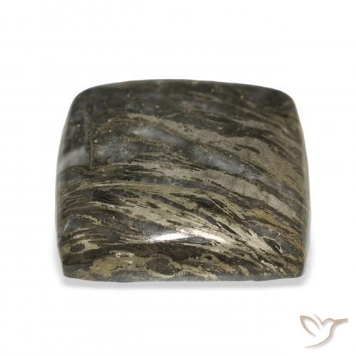 Feather Pyrite Multicolor natural de 28.75 ct, Forma Cojín, Opaco