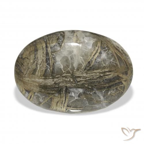 23.16ct Natural Multicolor Feather Pyrite, Ovalada, Opaco