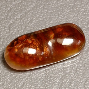 Ágata de fuego multicolor natural de 14,63 ct, transparente, transparente / translúcido