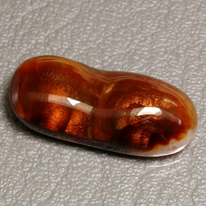 Ágata de fuego multicolor natural de 14,63 ct, transparente, transparente / translúcido