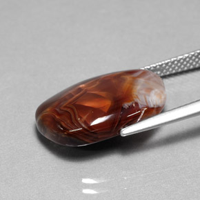 Ágata de fuego multicolor natural de 7,85 ct, transparente, transparente / translúcido