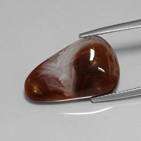 Ágata de fuego multicolor natural de 8,39 ct, transparente, transparente / translúcido