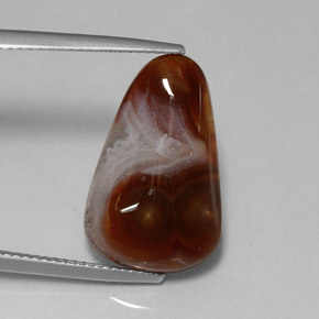 Ágata de fuego multicolor natural de 8,39 ct, transparente, transparente / translúcido