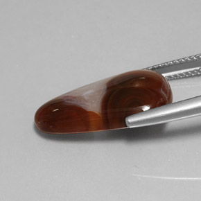 Ágata de fuego multicolor natural de 8,39 ct, transparente, transparente / translúcido