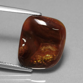 Ágata de fuego multicolor natural de 9,24 ct, transparente, transparente / translúcido
