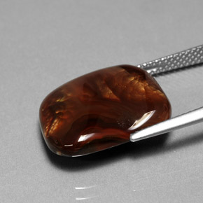 Ágata de fuego multicolor natural de 9,24 ct, transparente, transparente / translúcido