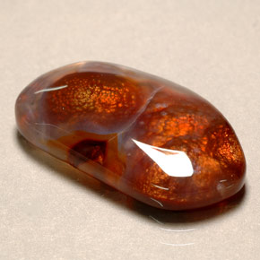 Ágata de fuego multicolor natural de 13,43 ct, transparente, transparente / translúcido
