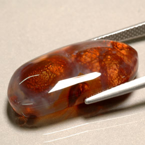 Ágata de fuego multicolor natural de 13,43 ct, transparente, transparente / translúcido