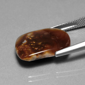Ágata de fuego multicolor natural de 8,03 ct, transparente, transparente / translúcido
