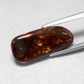 Ágata de fuego multicolor natural de 7,49 ct, transparente, transparente / translúcido