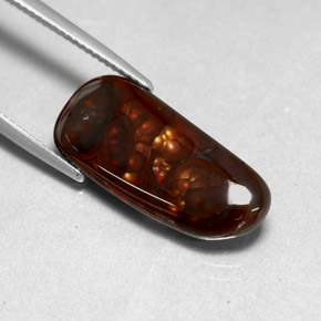 Ágata de fuego multicolor natural de 7,49 ct, transparente, transparente / translúcido