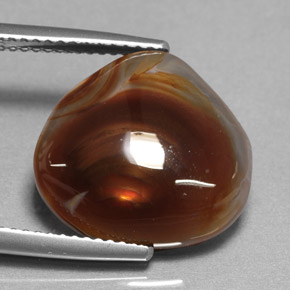 Ágata de fuego multicolor natural de 8,20 ct, transparente, transparente / translúcido