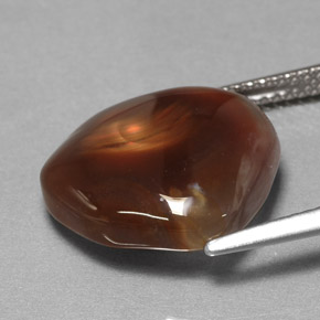 Ágata de fuego multicolor natural de 8,20 ct, transparente, transparente / translúcido