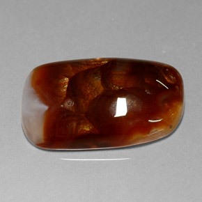 Ágata de fuego multicolor natural de 11,41 ct, transparente, transparente / translúcido