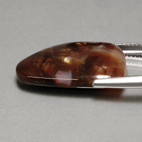 Ágata de fuego multicolor natural de 11,86 ct, transparente, transparente / translúcido
