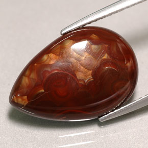 Ágata de fuego multicolor natural de 4,68 ct, transparente, transparente / translúcido