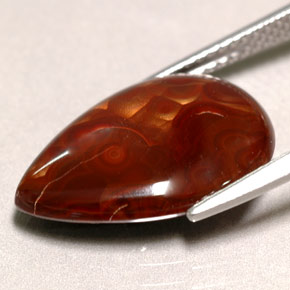 Ágata de fuego multicolor natural de 4,68 ct, transparente, transparente / translúcido