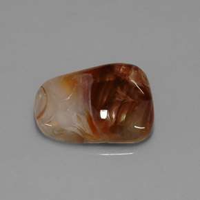 Ágata de fuego multicolor natural de 7,31 ct, transparente, transparente / translúcido