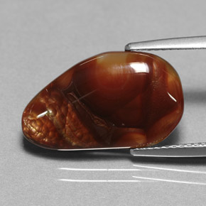 Ágata de fuego multicolor natural de 6,18 ct, transparente, transparente / translúcido